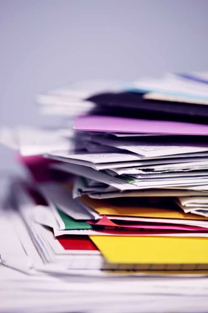 You can quickly become overwhelmed by paper clutter.
